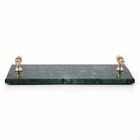 Stačiakampė marmurinė padėklas su rankenomis Minimalistinė Moderni Praustuvei 30x10cm_Emerald Green