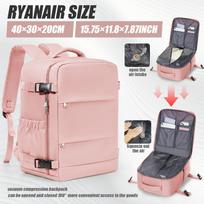 Vacuum Clothing Storage Bag Vacuum Compression Backpack Women Men Travel Backpack, Ryanair Backpack 40x30x20 Cabin Luggage Bag rožinė
