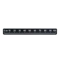 100CM EVA Foam Boat Fish Ruler Non-Skid Self-Adhesive Fishing Measuring Sticker Fishing Kayak Cooler Fishing Measurement Tool juoda balta spalva