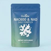 NAC 600 + NAD+ Ląstelinio ilgaamžiškumo ir antioksidacinė parama - Kasdienės minkštos kapsulės (30 dienų tiekimas) 1pack