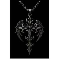Tamsi Gothic Retro Etninis Raštas Kryžiaus Pakabukas Karoliai Vyrams Moterims Unisex Asmenybė Punk Grandinėlė Kaklui Kasdienio Dėvėjimo Papuošalai C black