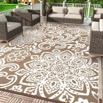 Mandala lauko kilimėlis, sulankstomas nešiojamas iškylos kilimėlis terasai, stovyklavimui, kemperiui, skalbiamas mašinoje kilimas, namų dekoracija 90x120cm 36x47inch gray