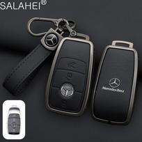 Odinis automobilio rakto dėklas Dangtelis Raktų pakabukas Mercedes Benz W205 W213 X253 W222 W206 W223 X254 EQE EQS A C E S GLC EQ Serijai 2015-2026 black