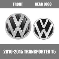 1/2 vnt. Volkswagen VW Transporter T5 2010 2011 2012 2013 2014 2015 Automobilio ASFH5 Priekinių grotelių ženklelis Galinio bagažinės emblemos dangtelis Priedai 10-15 Transporter T5