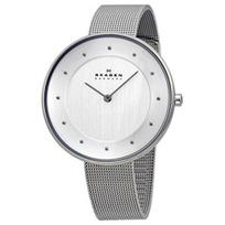 Sidabrinė nerūdijančio plieno tinklinė apyrankė SKW2140 dėžutė Laikrodis [Skagen] Moteriškas white