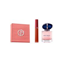 Giorgio Armani My Way Eau De Parfum EDP Perfume With Lipstick Set Lipstick #405+Perfume 30ml pink