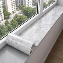 Palangės lipdukas Imitacija marmuro Palangės dekoracija Tinka langų nišų renovacijoms Atsparus vandeniui ir aliejui. 20cmX5m
