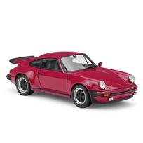 1/24 skalės „Welly Porsche 911 Turbo3.0“ lydinio automobilio modelis, metalinės žaislinės transporto priemonės Automobilių modeliai Aukštos modeliavimo kolekcijos Dovanos vaikams 1/24-18x7.4x5.2cm raudona