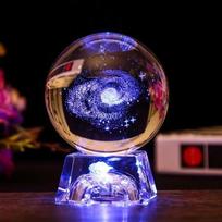 LED krištolo rutulys 3D saulės sistemos planetos krištolinis rutulys stiklo rutulys namų dekoravimas Valentino dienos dovanų papuošalas blue
