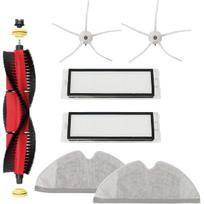 Šoninis šepetys, skirtas XIAOMI Roborock S5 Max S50 S51 S55 S6 S60 S6 Pure S5Max Vakuuminis šluostės šluostės HEPA filtro pagrindinis šepetys SDJQR01RR E20 C10 white