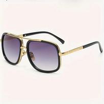 Naujos mados didelio rėmelio akiniai nuo saulės vyrams kvadratiniai metaliniai akiniai nuo saulės moterims retro akiniai nuo saulės vintažiniai aukštos kokybės gafas oculos de sol other gray