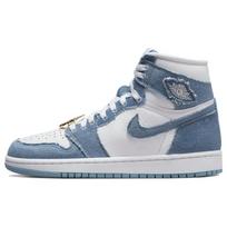 Air Jordan 1 Retro High OG Denim moteriški sportbačiai balti dėvėti-mėlyni metaliniai-auksiniai DM9036-104 44.5 gray