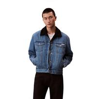 Calvin Klein Vintage American Collar Denim Jacket Men Jacket 4RD783G L gray