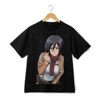 Attack on Titan Mikasa Ackerman Unisex Graphic T-Shirt - Anime Manga Casual Tee 4XL black