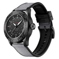 North Edge Mach Laikrodis Pilotinis Laikrodis Saulės Energija Varomas Laikrodis Vyrams 50M Vandeniui Atsparus Chronografas Naktinis Matymas Veikia Iki 180 juoda
