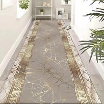 Prabangus auksinis ilgas koridoriaus kilimas Neslystantis plaunamas prieškambario kilimas Laiptų kilimėlis Europos stiliaus praėjimo kilimas Pritaikomas 90x200cm 35.4x78in