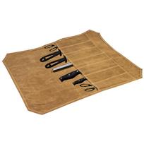 Wet Wax Canvas Knife Storage Bag Chef Knife Holder Kitchen Knife Storage Box Chef Knife Protective Cover Portable Knife Bag One Size beige