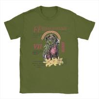 Aerith Gainsborough FF7 Magazine Final Fantasy Men T Shirts Vintage Tee Shirt Short Sleeve T-Shirts 100% Cotton Birthday Gift 4XL gray