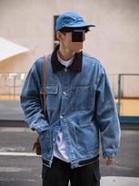 Men's Retro Loose Denim Jacket - Spring & Autumn Casual Fashion Style XXXXL mėlyna