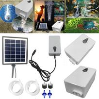 Saulės energijos tvenkinio žuvų akvariumo deguonies tiekėjas su vamzdeliu, oro burbuliukų akmenukais, saulės tvenkinio siurblys, deguonies aeratorius baseinui, akvariumui, žuvų akvariumui gray