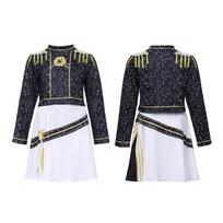 K-POP Cosplay Kostiumas Raganų Medžiotojai juodai auksinis Kostiumas Žaidžiantis Rumi Demonų Medžiotojas Helovino Šou Kostiumas A 140cm (children) black