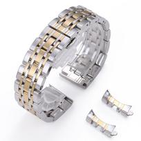 12/14/16/18/19/20/21/22mm vientiso nerūdijančio plieno laikrodžio apyrankė Tissot, Citizen, Armani laikrodžiams, drugelio tipo sagtimi, metalinė riešo apyrankė 18mm white