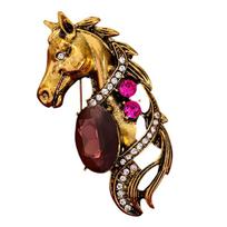 Stylish Vintage Horse Head Brooch Elegant Fashion Chest Pin Badge Jewelry Clothing Accessory For Women Men
