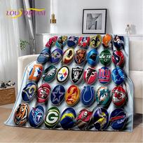 3D Amerikietiško futbolo Regbio komandos minkštas flanelinis pledas lovoms, miegamajam, sofai, iškylai, metamas pledas uždengti lauke, laisvalaikio dovana 100x150cm