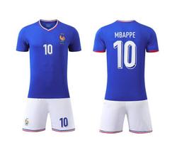 24-25 Prancūzija Namų Nr. 10 Nacionalinės komandos futbolo kostiumas Vaikų drabužiai Suaugusiųjų kostiumas Dydis 14-3XL 24, size 140 blue