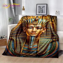 2025 Senovės Egiptas Mirtis Anubis Faraonas Horas Mitologija Minkštas pledas, Minkštas metamas pledas namams Miegamojo Lovos Sofos uždangalas Vaikui 100x150cm gray
