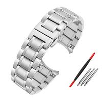 Citizen BN0193 BN0190 CA0718 nerūdijančio plieno laikrodžio apyrankė lenkta apyrankė vyriška nerūdijančio plieno laikrodžio dirželis 22mm lankstus plieninis dirželis 22mm sidabras