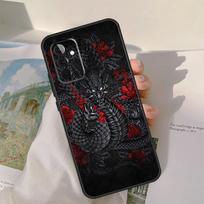 Japoniško drakono dėklas, skirtas Samsung Galaxy A13 A33 A53 A34 A54 A14 A15 A16 A26 A36 A56 A12 A32 A52 A06 A35 A55 Samsung A52S 5G gray