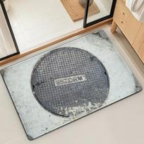 Drenažo šulinio dangčio Durų kilimėlis Vonios Mikropluošto Dekoratyvus Universalus Flanelinis Grindų kilimėlis Greitai džiūstantis Sugeriantis Neslystantis Padas 40cm x 60cm gray