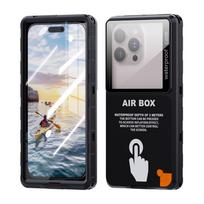 Shellbox prabangus IP68 atsparus vandeniui telefono dėklas, skirtas Motorola Moto Edge 60 50 Fusion 40 30 Ultra 50 Pro Neo 360 pilnas apsauginis AirBox Max Moto Edge 50 juoda