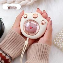 USB Rechargeable Cat Paw Hand Warmer: Portable, Explosion-Proof, Handheld Electric Heater for Winter Warmth beige