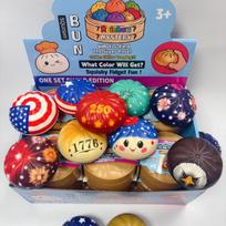 MultiColored Vibrant Dumpling Squishes Stress Balls Soft Fidget Sensory Toy Simulation Food Squishies Bun With Steamer Desk Ornaments blue