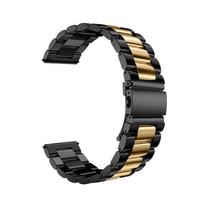 Universalus nerūdijančio plieno laikrodžio dirželis Apple, Huawei, Samsung ir iWatch laikrodžiams – Trijų grandinėlių dizainas 42/44/45/46/49mm black