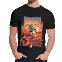 Picture Custom Doom Ii Hell On Earth 1994 T Shirt For Male Summer Cool Man 100 S black