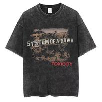 System of A Down Toxicity Albumo Grafikos Išplauti Marškinėliai Vyrams Moterims Roko Dydeli Marškinėliai Vyriški Vintažiniai Alternatyvūs Metalo Marškinėliai Kasdieniam Dėvėjimui Šauni Viršutinė Dalis S gray
