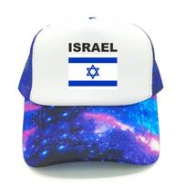 Israel Flag Trucker Cap Summer Unisex Cool Country Israeli Hat Baseball Caps Unisex Outdoor Mesh Net Caps blue