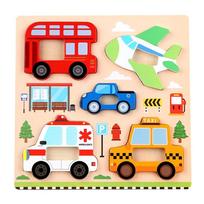 3D Wooden Puzzles Safe Cute Animal Series Intelligence Puzzle Toys Portable Cartoon Animals Puzzles Children Educational Toys