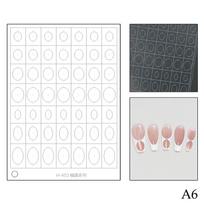 Transparent Hollow French Nail Stickers Spray Painting Stencil French Edge Template Nail Art Auxiliary Tool white
