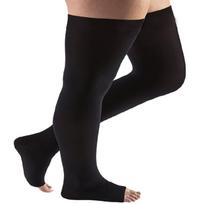 Thigh High Open Toe Compression Stockings Open Toe Thigh High Compression Socks 4XL juoda