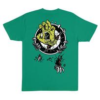 Nauji Santa Cruz Skateboards marškinėliai Roskopp Screaming Target Kelly Green L black