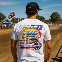 Hot Sale Racing Exhaust Ama Motocross Graphic Print T-shirt Men Women O-Neck Streetwear Harajuku Fashion Motorcycle Sweat Absorptive Summer New Tee XXXL white