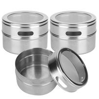 3Pcs Stainless Steel Seasoning Pot Can Spice Condiment Bottle Kitchen Barbecue Accessory