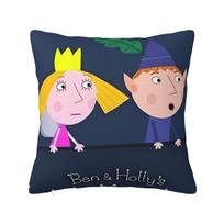 B-Ben And H-Holly Dreamy World Pillow Cover Novelty Pillow Case Soft Graphic Cushion Cover Pillowcases For Sofa Home Decoration 40X40CM beige