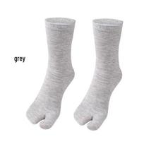 Unisex Orthopedic Split-Toe Socks for Sweat-Absorbing and Hallux Valgus Comfort One Size pilka