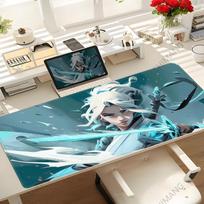 Hot Game Valorant Jett Mouse Pad XXL Gaming Accessories Office Gamer Keyboard Desk Mat Non-Slip Laptop Large rubber Mouse pad 30cmx60cm(11.8x23.6inch) gray