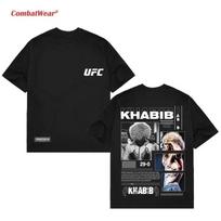 COMBATWEAR KHABIB NURMAGOMEDOV MARŠKINĖLIAI, Dagestanas Erelis UFC, MMA Grafiniai Marškinėliai S gray